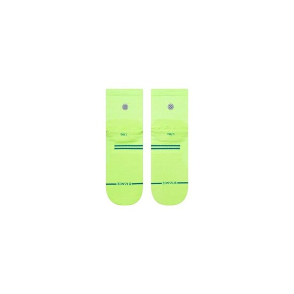 Stance Run Light Quarter Crew Cut Volt Socks Small Men's 3-5.5 Women's 5 -7.5 - Picture 3 of 6